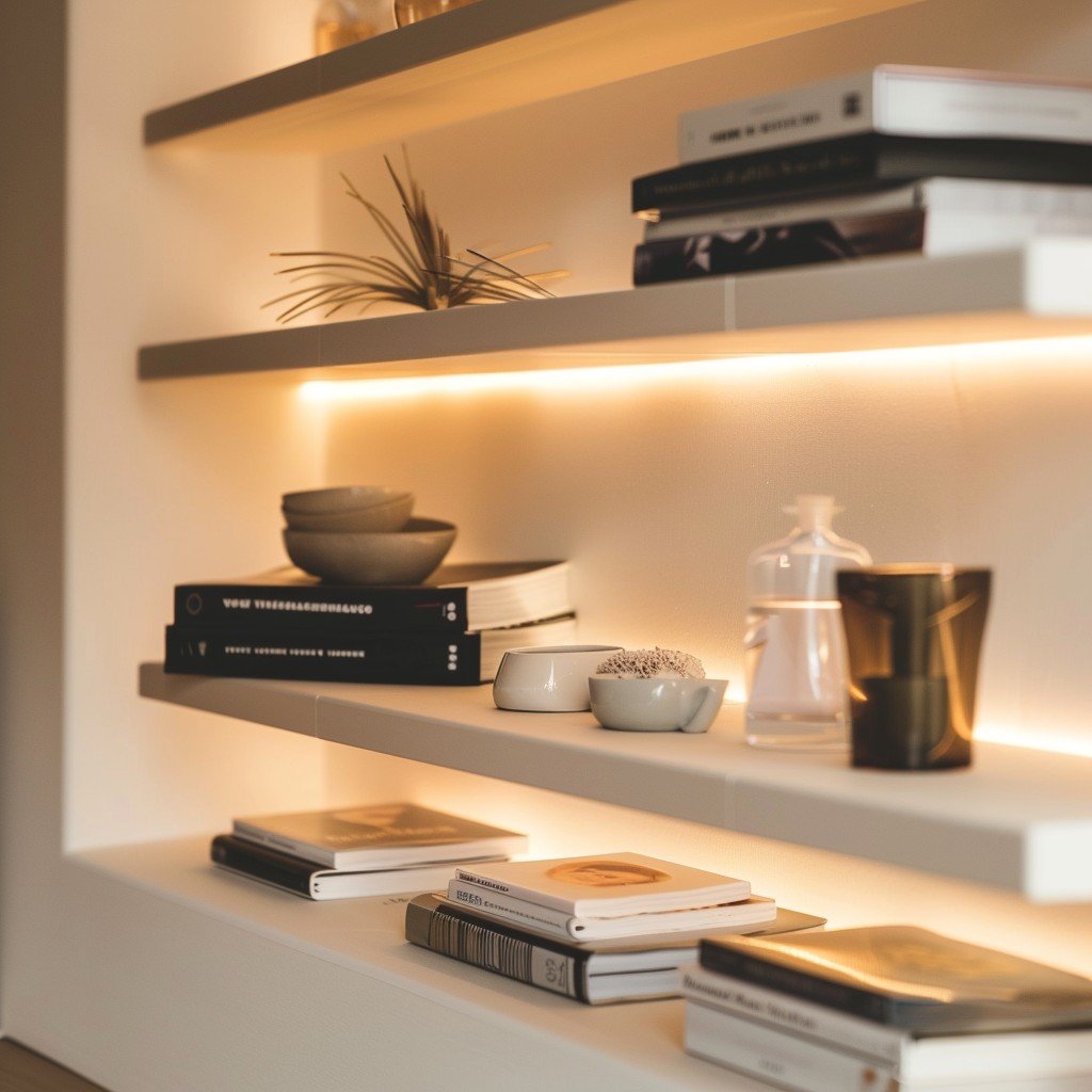 Strip Lights Under Shelves