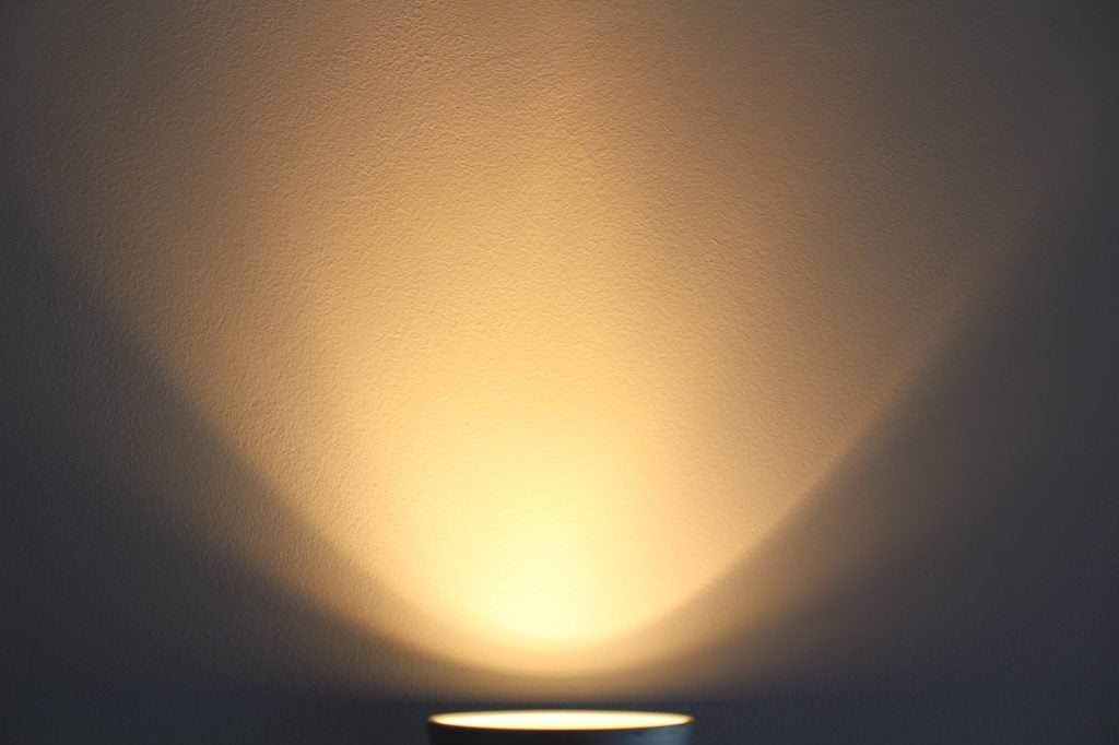 A Warm Light Source Pointing Upwards