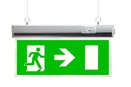 EcoBrite® 2W Emergency Double-Sided LED Hanging Exit Sign with RIGHT ARROW