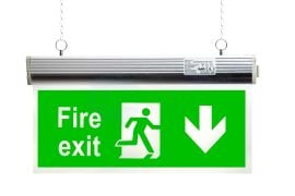 EcoBrite® 2W Emergency LED Hanging Exit Sign with DOWN ARROW