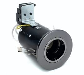 Black Chrome Fire Rated GU10 Downlight Fitting 